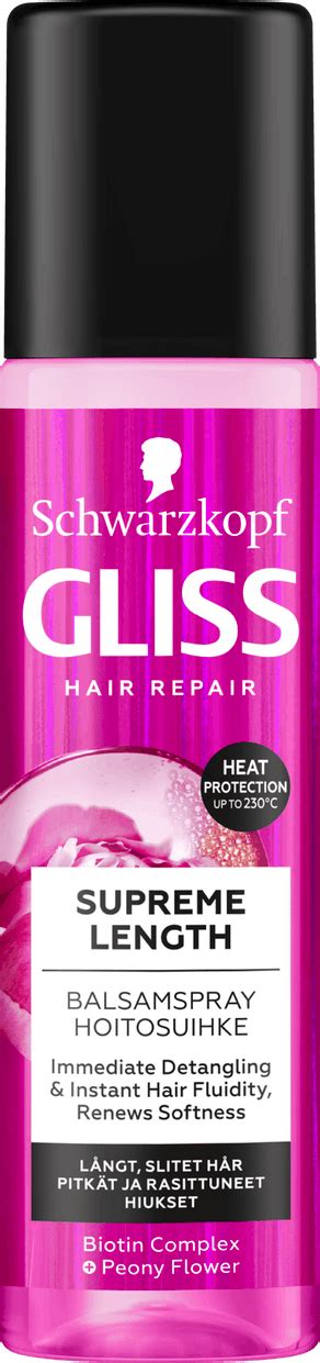 Schwarzkopf Gliss Supreme Length Balsamspray 200 Ml 33 20 Kr