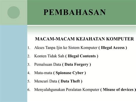 Komputer Dan Kejahatan CYBER CRIME PPT