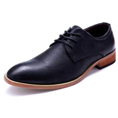 Black derby leather lace up dress shoe | Mens shoes online 1214MS