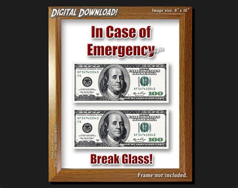 Digital Download In Case Of Emergency Break Glass Printable Etsy