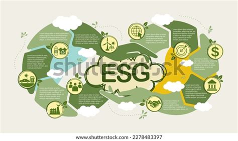 Esg Concept Icon Business Organization Environment Stock Vector ...