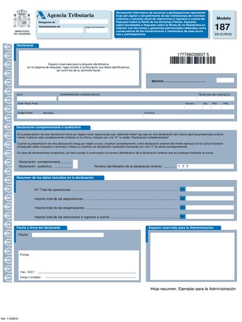 Fillable Online Mod Declaracin Informativa De Acciones Y Fax Email