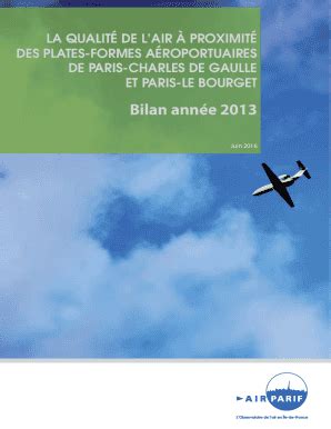 Remplissable En Ligne La Qualit De L Air En Milieu Aroportuaire Tude