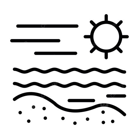 Beach Line Icon Vector Beach Icon Beach Coconut Png And Vector With