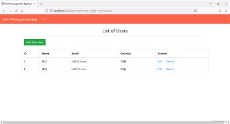 JSP Servlet JDBC MySQL CRUD 示例教程 jsp servlet mysql用eclipse开发crud CSDN博客