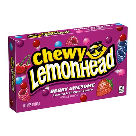 Lemonhead Chewy Candy Berry Awesome 5 Ounce Theatre Box