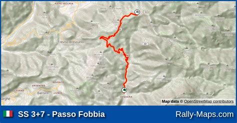 Ss Passo Fobbia Stage Map Rally Miglia Cira