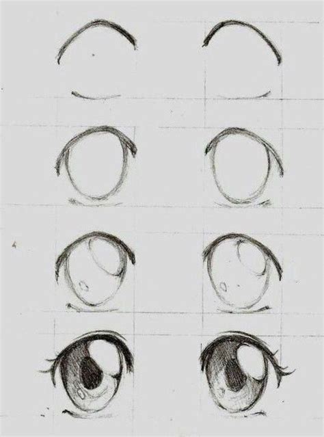 girl drawing easy, step by step, drawing tutorial, black and white, pencil sketch | Anime eye ...