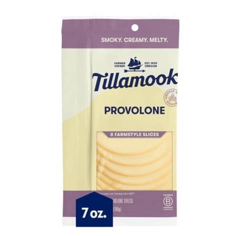 Tillamook Farmstyle Thick Cut Smoked Provolone Cheese Slices 7 Oz