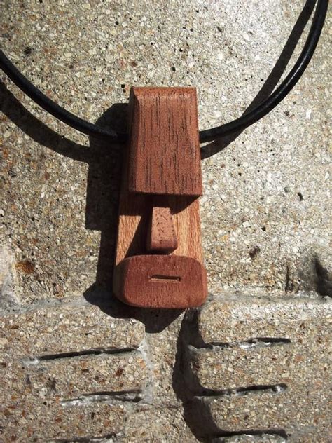 Items Similar To Easter Island Moai Tiki Pendant Tribal Mahogany On