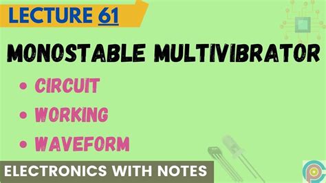 monostable multivibrator | monostable multivibrator working ...