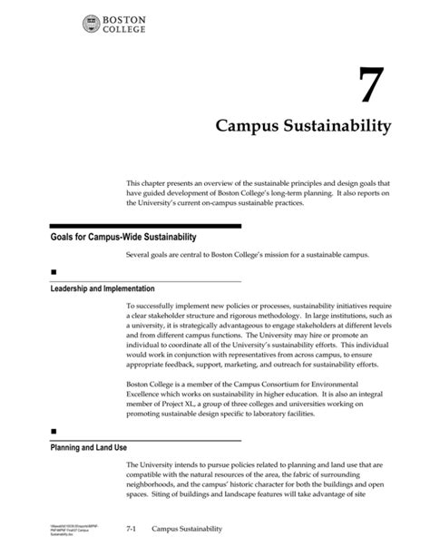 7 Campus Sustainability