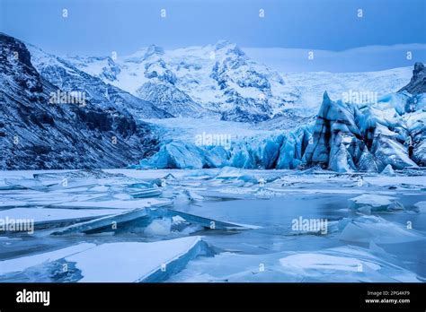 Svinafellsjokull Glacier In The Vatnajokull National Park Iceland