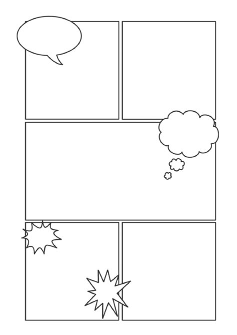 Comic Book Page Template printable pdf download