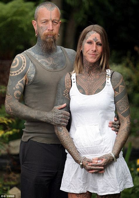 Husband And Wife Who Claim To Be The Most Tattooed Couple In The Uk Daily Mail Online