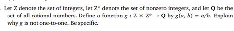 Solved Let Z Denote The Set Of Integers Let Z∗ Denote The