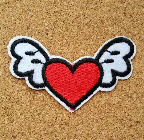 Heart Iron On Patch Heart Patch Emoji Iron On Patches Heart Applique Embroidered Patch Sew On