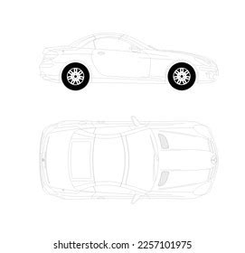 Car Sketch Top View Side View Stock Vector (Royalty Free) 2257101975 ...