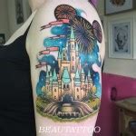 33 Exquisite Disney Castle Tattoo Designs TattooBlend