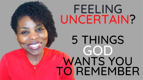 5 Things God Wants You To Remember In Uncertain Times YouTube