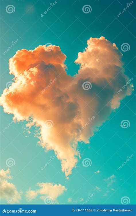 A Heart Shaped Cloud In The Sky Stock Photo Image Of Shaped Cloud