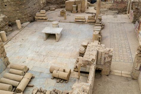 Interior View Of The Terrace Houses At Ephesus Ancient City Showing How