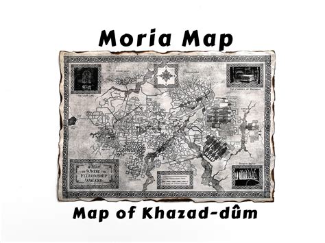 Moria Map Middle Earth Mines of Moria Map a Map of Where the - Etsy