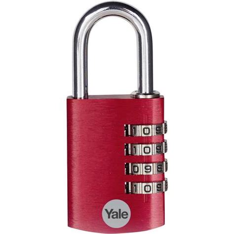 YALE YE3CB 38 131 1 CO Cadenas 38 mm rouge avec serrure à combinaison