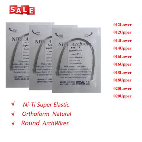 10pcs 1 Bag Dental Orthodontic Super Elastic Niti Round Arch Wire