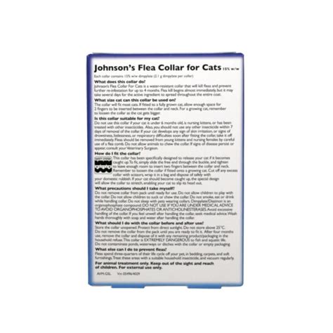 D003 Flea Collar For Cats - Pack Of 6 | Johnsons Veterinary Products