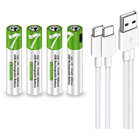 Lot De Piles Rechargeables Aaa Au Lithium Ion Usb Haute Capacit