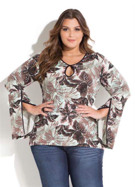 Blusa Quintess Floral Abertura Nas Mangas Quintess