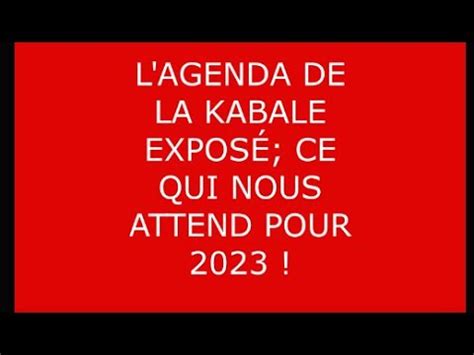 Le Plan De La Kabale D Voil Ce Qui Nous Attend Pour Et La Suite