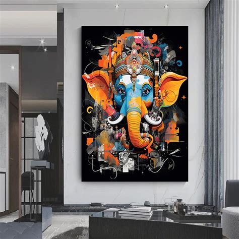 Lord Ganesha Wall Art Hindu God Lord Ganesha Print Ganesha - Etsy in 2023 | Ganesha painting ...