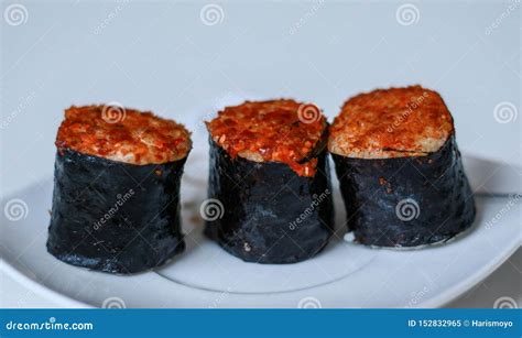 Spicy Tuna Sushi Roll stock image. Image of food, gourmet - 152832965