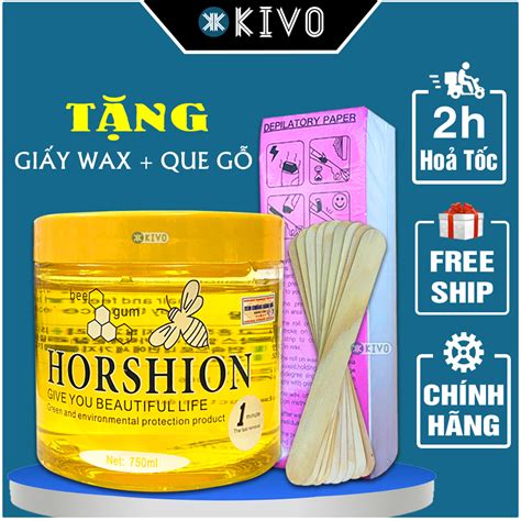 Wax Lông Lạnh Mật Ong Horshion 750ml CHÍNH HÃNG Sáp Wax Lông Nách Chân Tay Bikini Vùng Kín