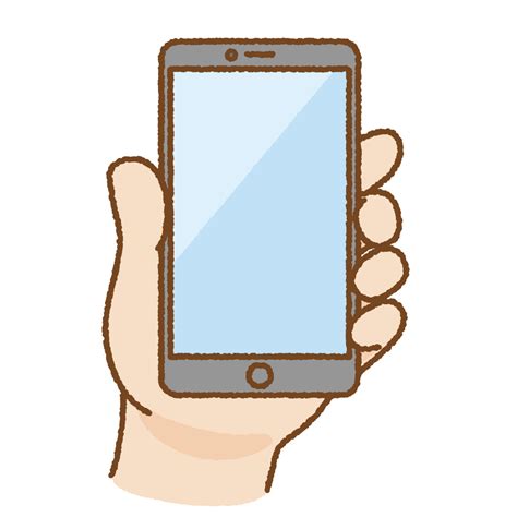 手に持ったスマートフォンのイラスト 商用OKの無料イラスト素材サイト ツカッテ