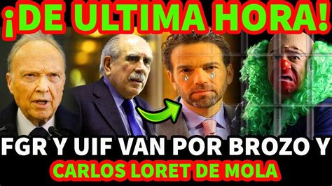 LES LLEGO LA HORA FGR Y LA UIF VAN POR BROZO Y CARLOS LORET DE MOLA