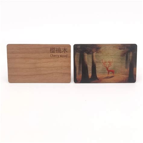 Waterproof Bamboo Material 13 56mhz Nfc Wooden Rfid Proximity Card For Access Control System