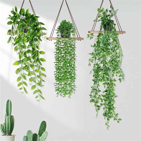 ENCOUN 3PCS Plante Artificielle Tombante Plante Tombante Artificielle