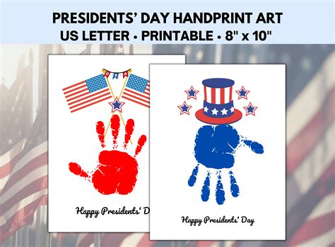 Presidents' Day Handprint Craft, Presidents' Day Activity, Handprint ...