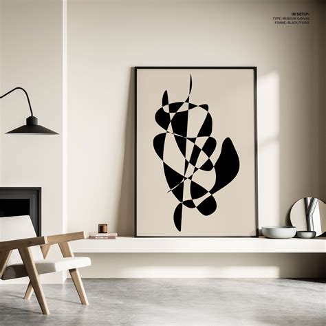 Buy Abstract Black Shapes Artwork Wall Art Online at Best Price ...