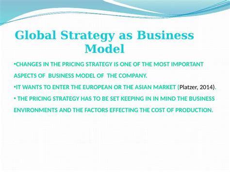 Global Strategy As Business Model And Target Market And Mode Of Entry