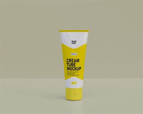 Tubo de creme cosmético e maquete de lavagem facial PSD Premium