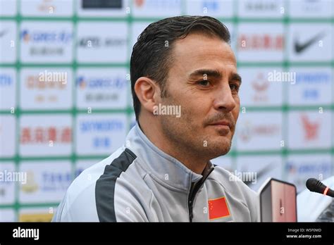 Head coach Fabio Cannavaro of China national football team attends a ...