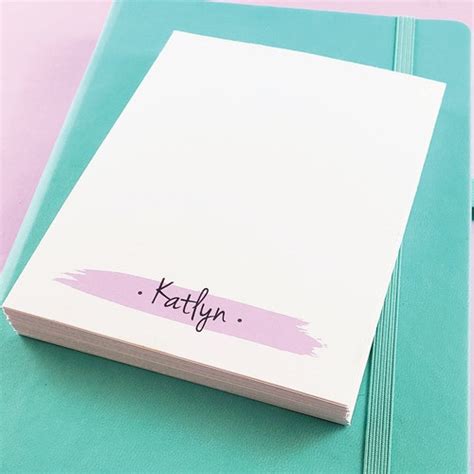 Personalized Notepad Custom Notepad Personalized Stationery Etsy