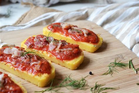 Crostini Di Polenta Grigliata All Amatriciana Rivisitata