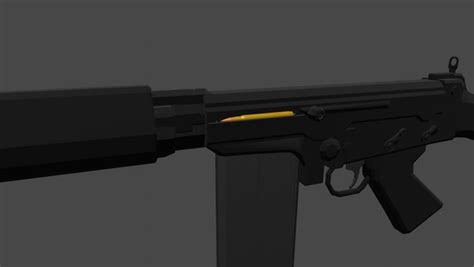 D Fn Fal Rifle Model Turbosquid