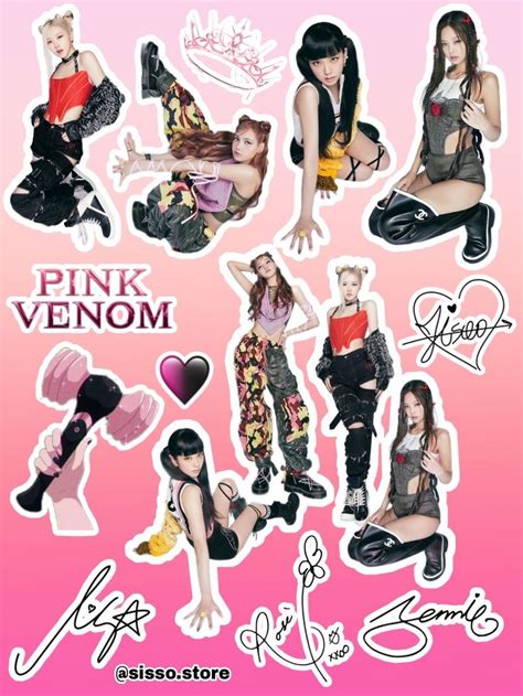 Blackpink Pink Venom Stickers Boyama sayfaları mandala Sticker