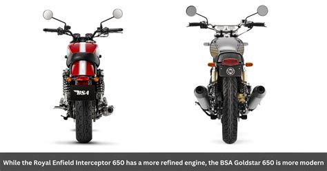 Bsa Goldstar 650 Vs Royal Enfield Interceptor 650 Spec Comparison